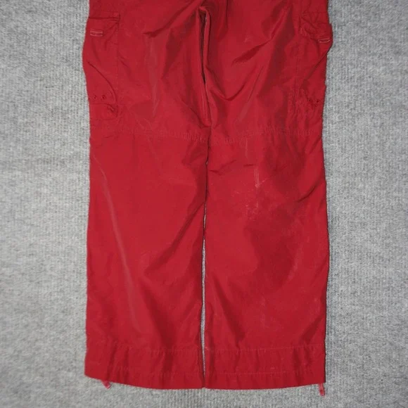 Gap Cargo Pants Mens M Red Utility Gorpcore Techwear Wide Leg Zipper Hem - Picture 5 of 9